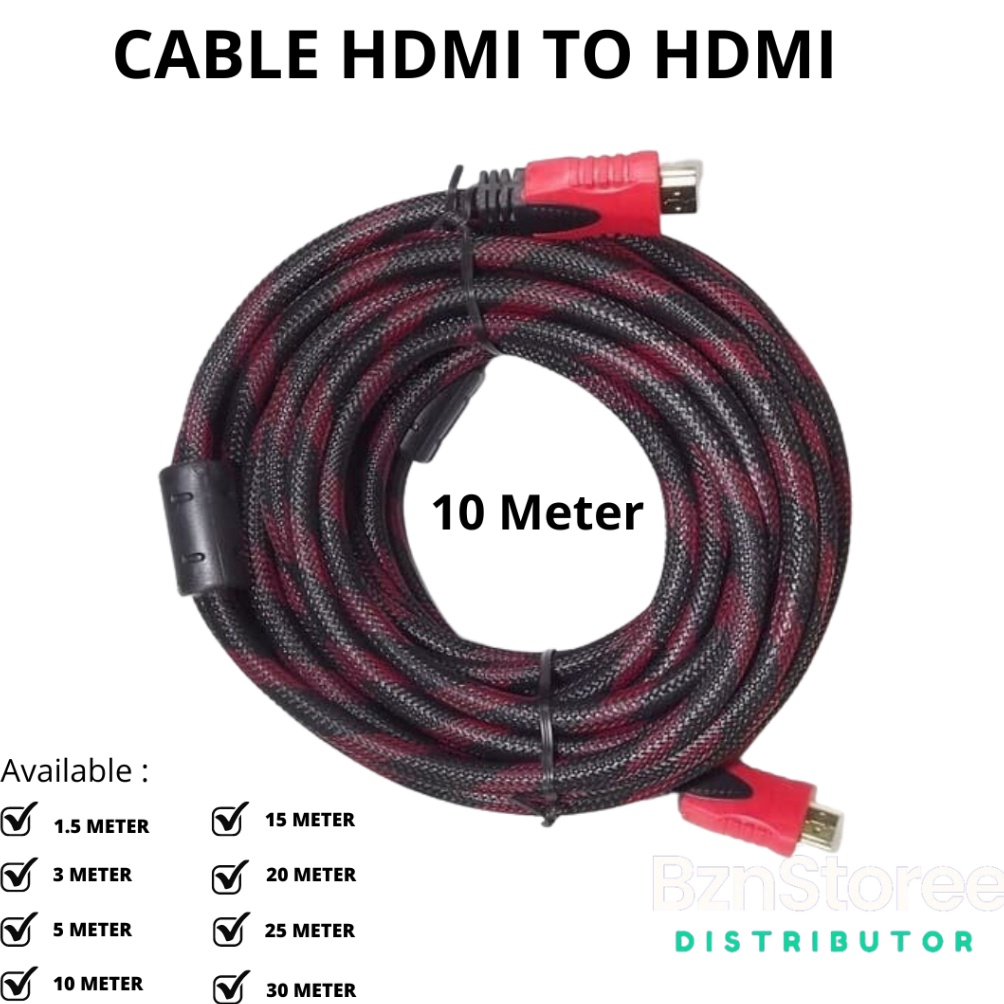 TERBAIK Kabel HDMI 1m Serat  Kabel HDMI to HDMI 1m  Kabel HDMI jaring1 meter Kabel HDMI to HDMI jari