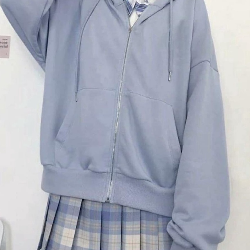 FG2 XXL Hoodie Ziper Sweater Pria Wanita  Hoodie Polos Unisex  jaket hoodie oversize