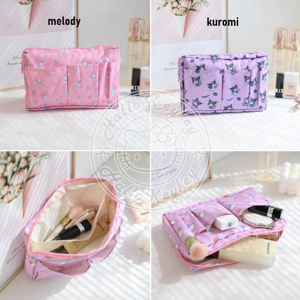 

pouch kantong tempat kosmetik alat tulis sekat kantong melody kuromi