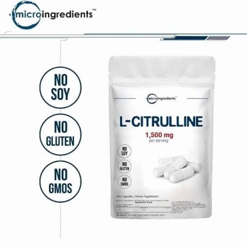 Microingredients L-Citrulline 1500 Mg 360 Kapsul Suplemen