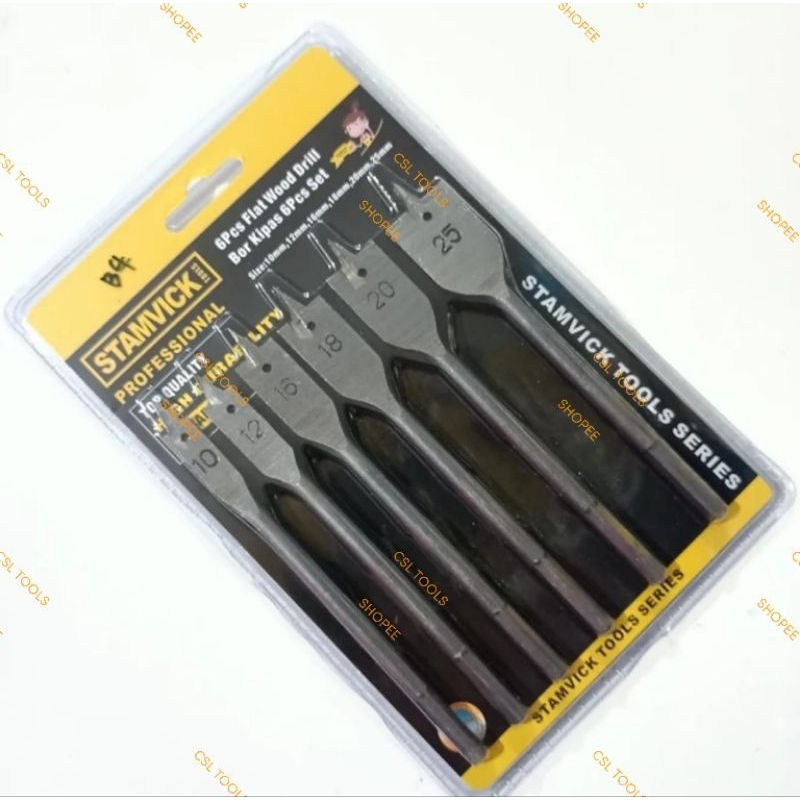 Mata Bor Kayu Kipas STAMVICK 6Pcs Set - Mata Bor Kayu Kipas STAMVICK