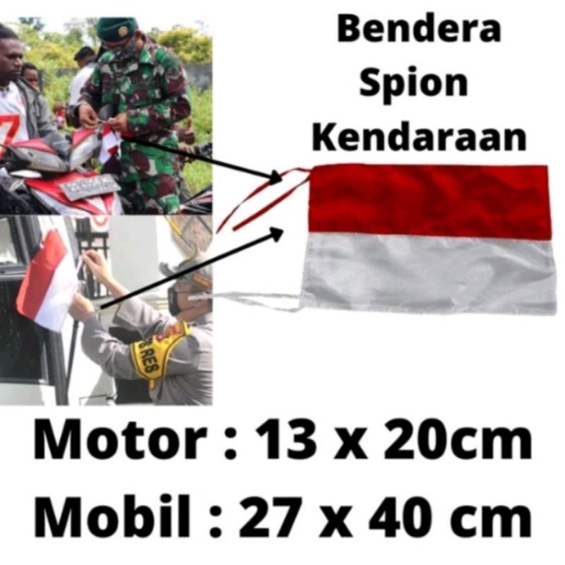 BENDERA MERAH PUTIH/BENDERA MOTOR/MOBIL