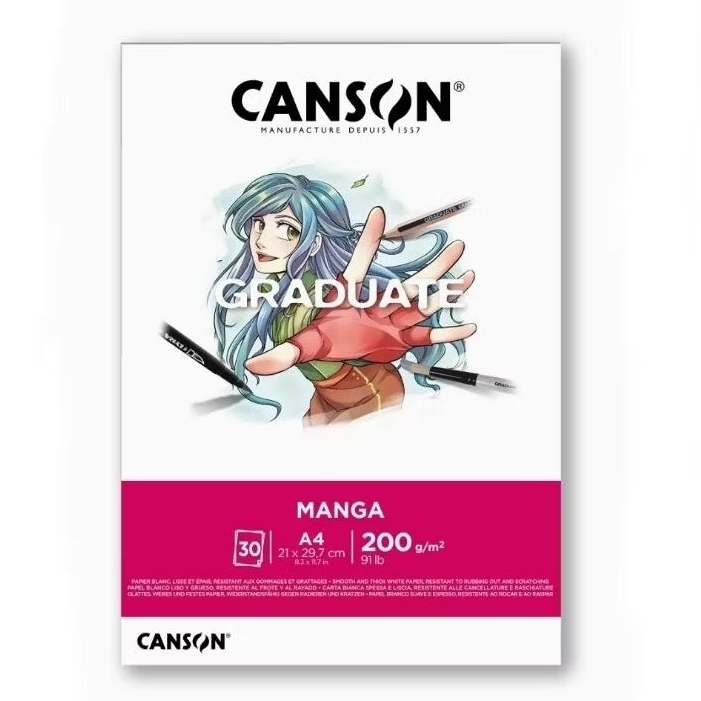 

Canson Graduate A4 Manga Paper 30 Sheets 200 Gsm