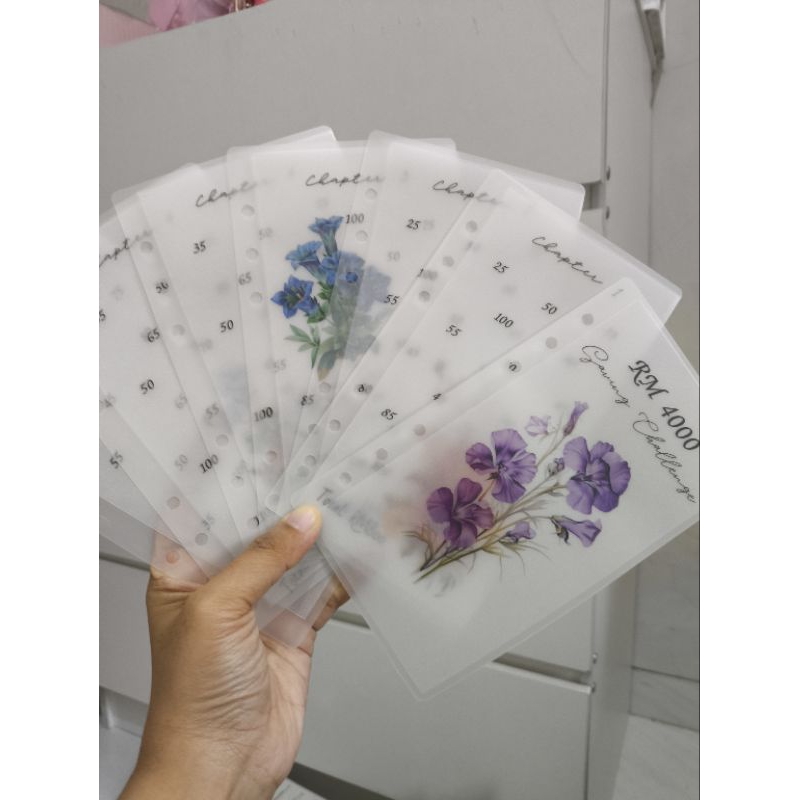 

4000 flower saving challenge envelope