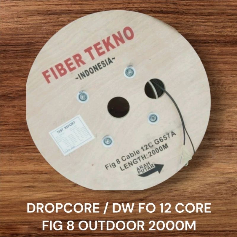 KABEL FIBER OPTIC 12 CORE FIG8 JELLY TUBE 2km / DROPCORE FIBER OPTIC OUTDOOR