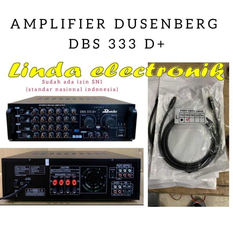 amplifier dusenberg dbs 333 d+ dbs 333d+ input optical bisa konek ke smart tv langsung optocal origi