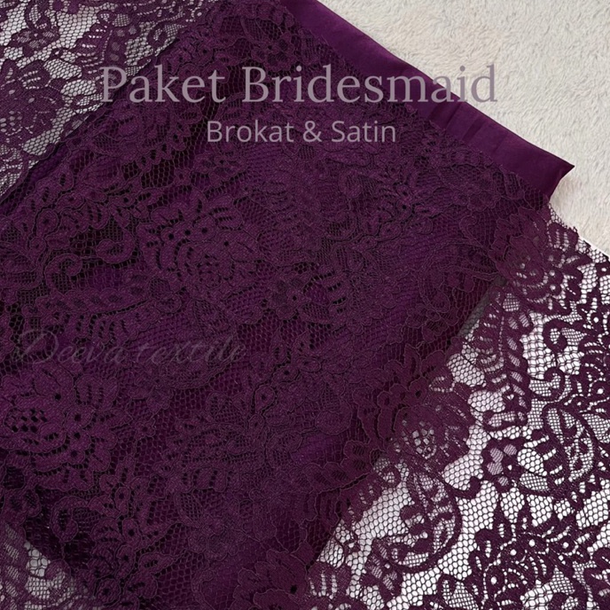 Terlaku SetPaket Bridesmaid Kain Brokat  Kain satin  Set brokat  velvet