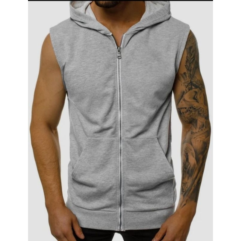 sweater hoodie tanpa lengan