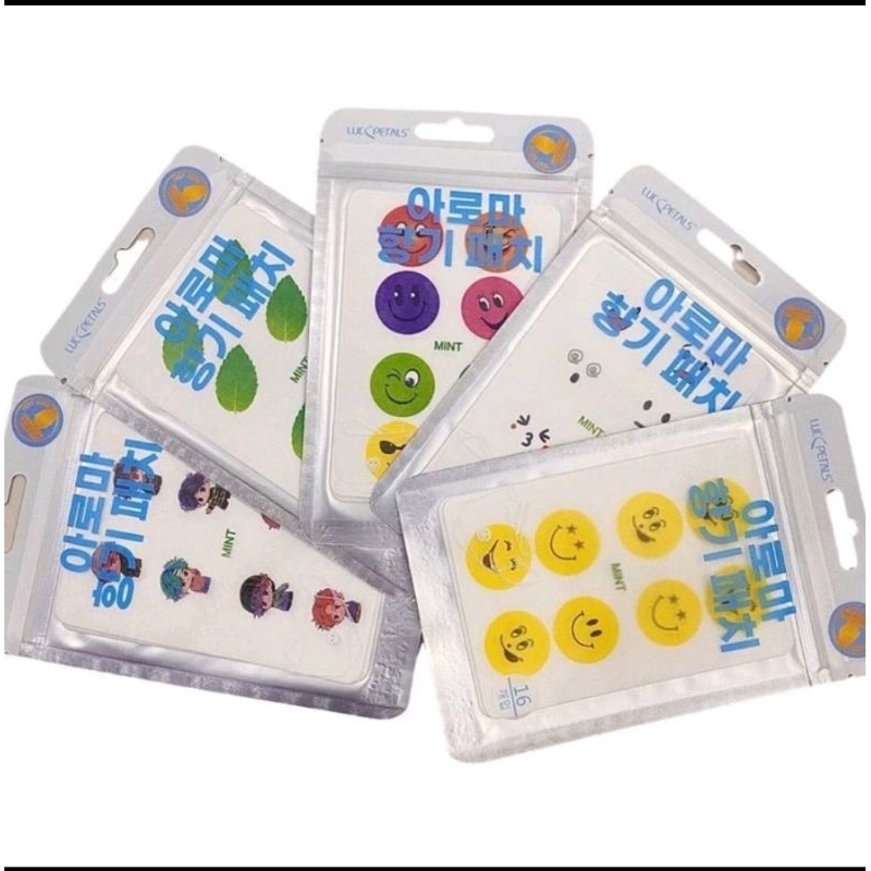Stiker Masker Aroma Terapi 2 lembar isi 16 emoji