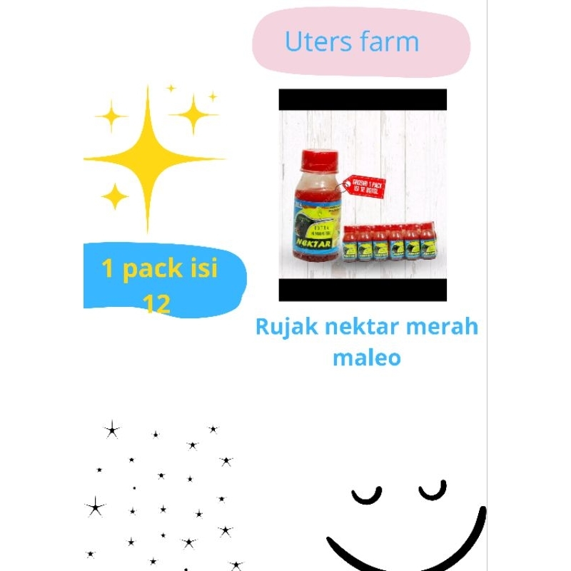 grosir rudjak nektar merah maleo 1 pack 12 pcs pakan burung harian kolibri pleci nutrisi buah madu