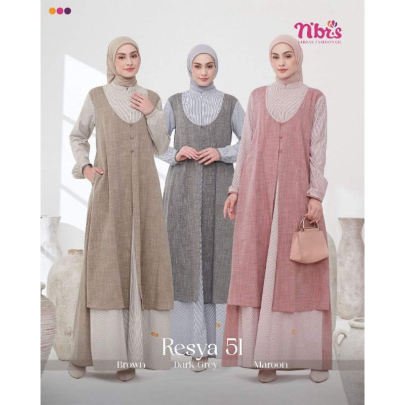GAMIS NIBRAS TERBARU RESYA 51 GAMIS WANITA BUSUI MUSLIMAH CASUAL 2024