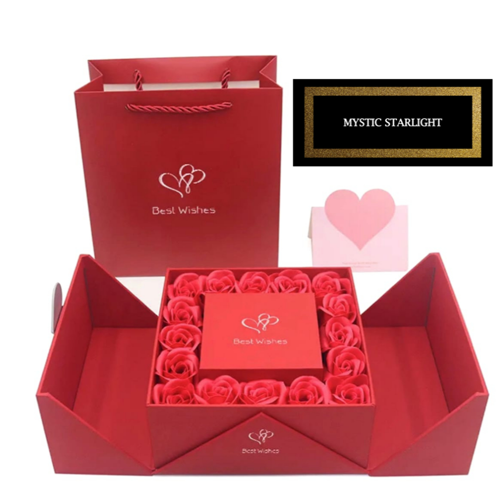 Kotak Perhiasan Eternity Best Wishes The Beginning Hidden Jewelry Box Eternity Box Valentine Couple