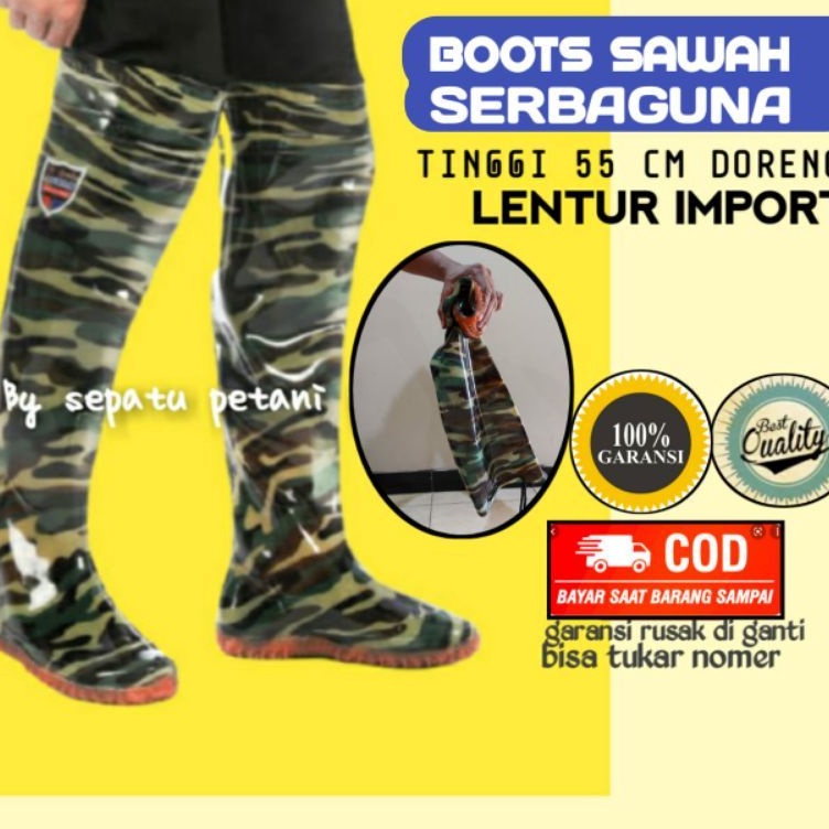 KODE T17T SEPATU BOTH BOTS 6 CM SEPATU TANI KERJA BOTS SAWAH LADANG KEBUN KOLAM ANTI KEONG SAFETY SE
