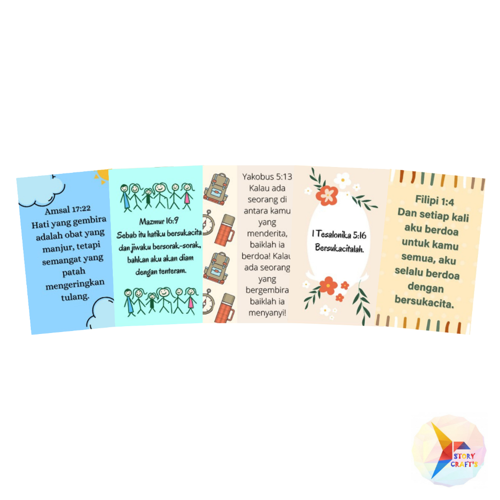 

Storycraftsid Sticker - Tema Ayat Emas Alkitab Bersukacita