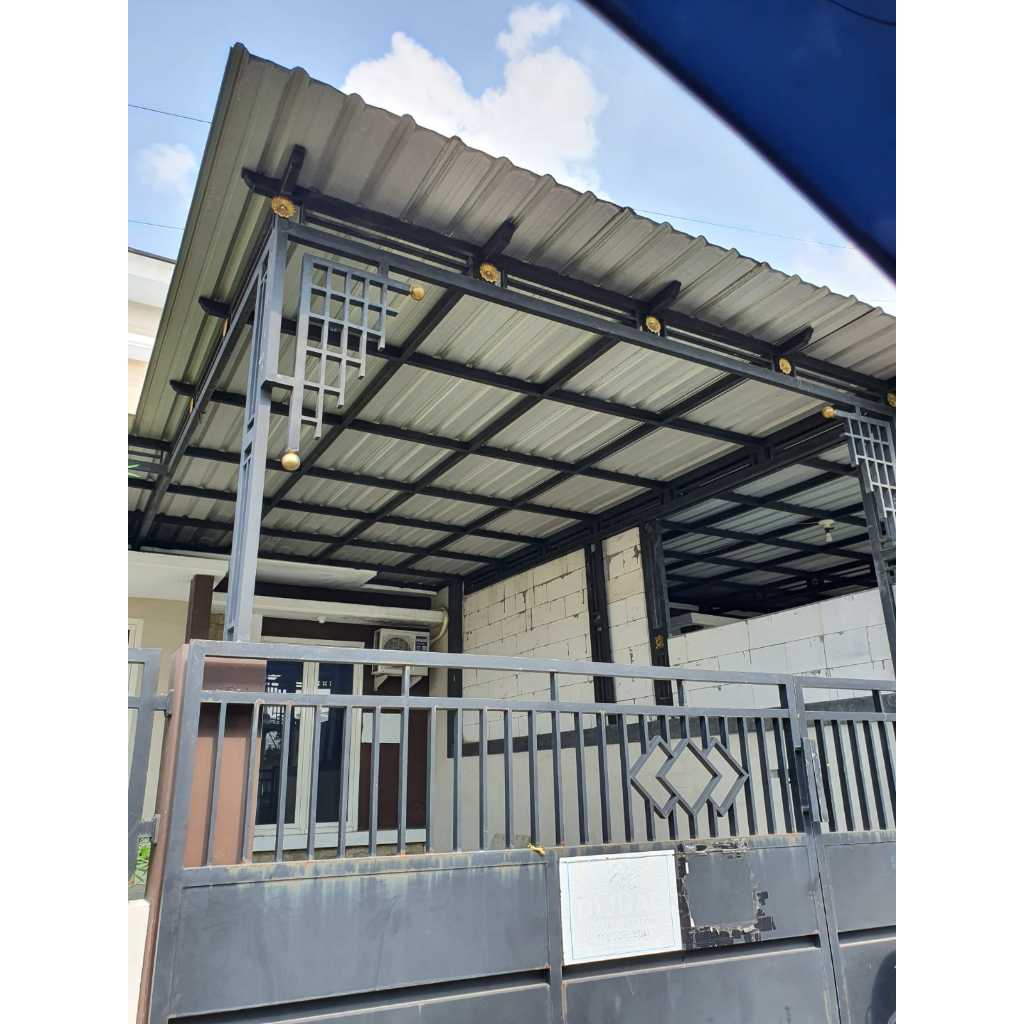kanopi minimalis atap spandek