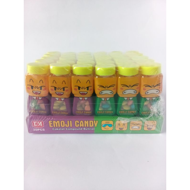 

Permen emoji candy( cokelat compound butiran).isi 30 pcs.