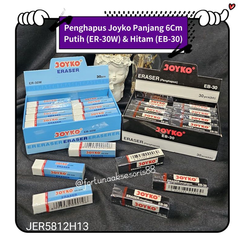 

PENGHAPUS JOYKO PANJANG 6CM / PENGHAPUS JOYKO HITAM EB-30 / PENGHAPUS JOYKO PUTIH ER-30W / STIP JOYKO BESAR / JOYKO ERASER BLACK & WHITE / JER5812H13