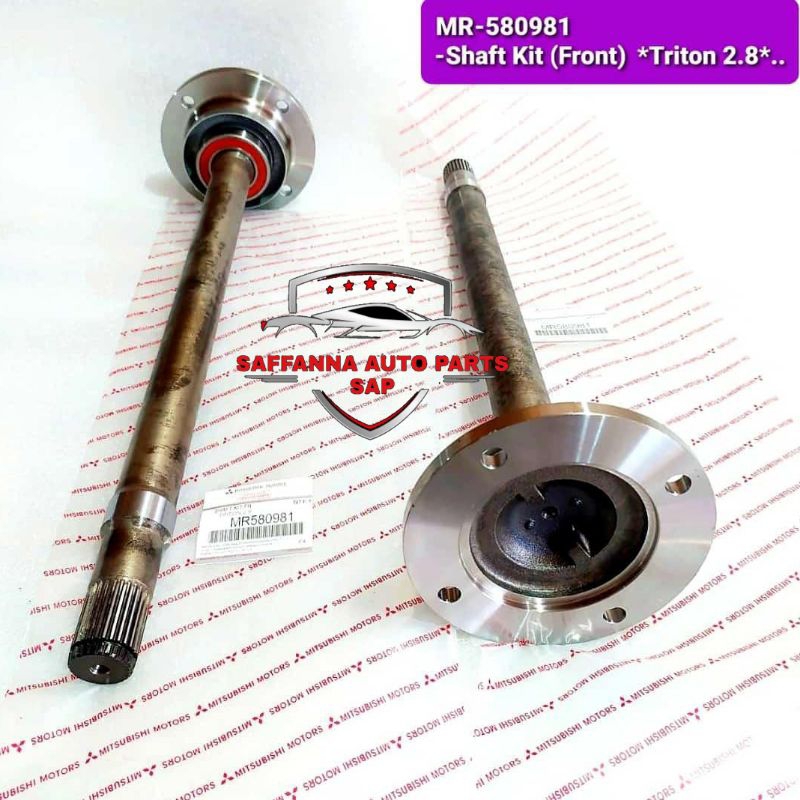 AS RODA DEPAN SHAFT AXLE FRONT MITSUBISHI STRADA TRITON 2.8CC KB7T DOBEL CABIN MR580981 OEM BERGARAN