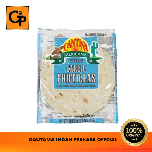 

Kulit Kebab Cantina Mexicana Garlic Tortillas isi 6pcs Uk 21cm