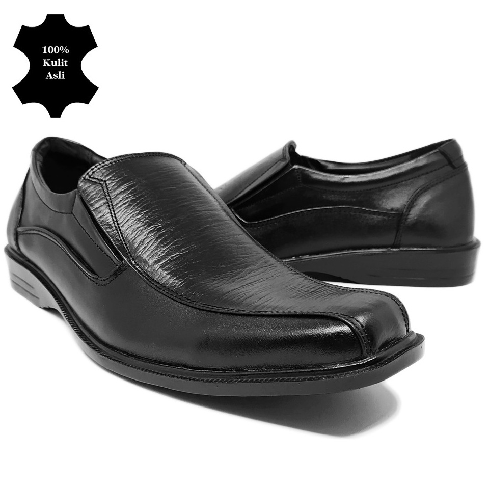KODE V92Q davalo Sepatu Pantofel Pria Formal Kerja Kantor Kulit Sapi Asli Cibaduyut Bandung