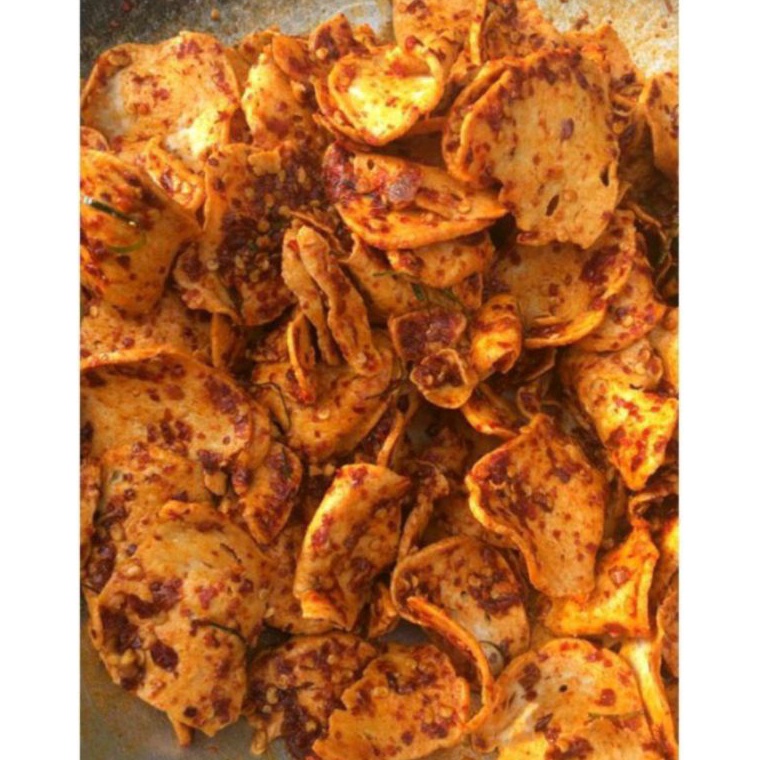 

PRODUK LYQWS basreng bulat daun jeruk extra pedas isi 1kg1gram 7HI