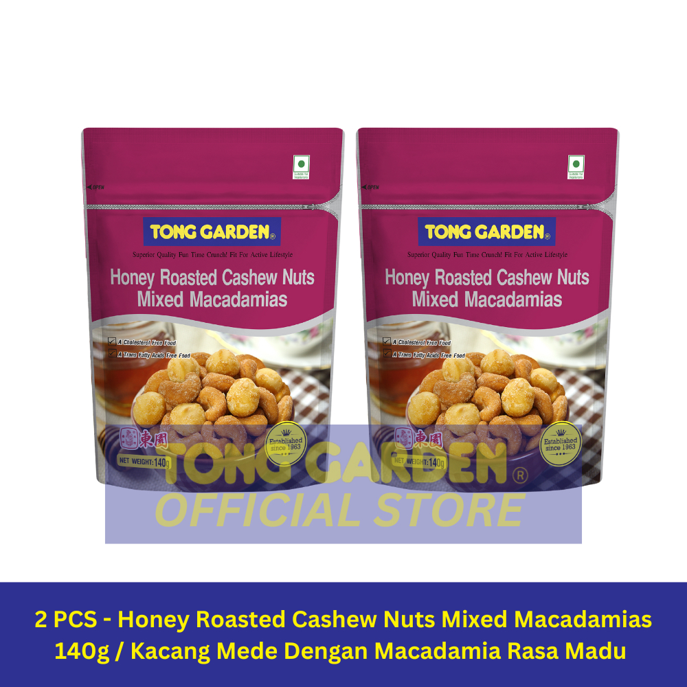 

2 PCS - Tong Garden Cashew Nuts Mixed Macadamias Honey Rosted 140g