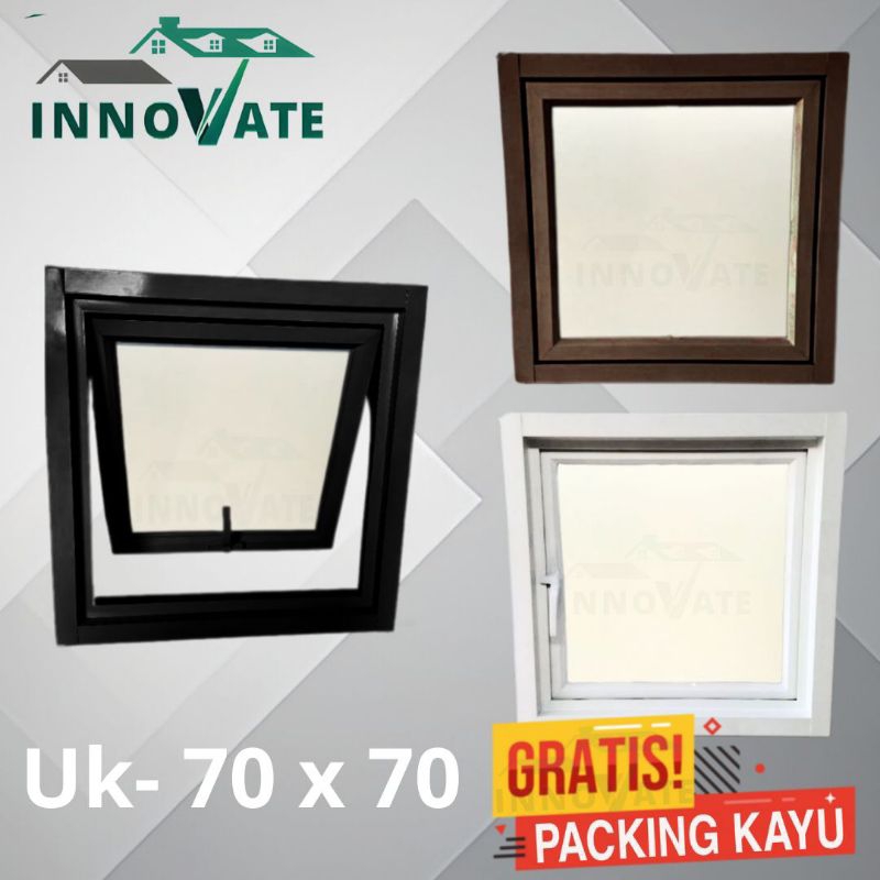 JENDELA ALUMINIUM  70 x 70 GRATIS BUBBLE WRAP + PACKING KAYU