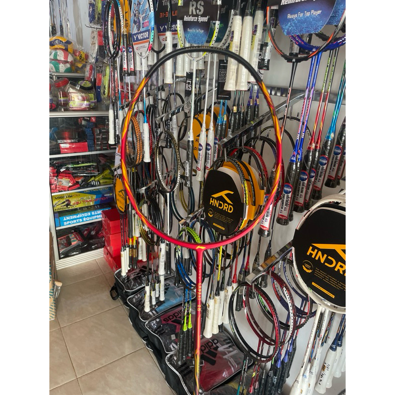 Raket Badminton Li-Ning Combat Z8 80gr red black gold Original