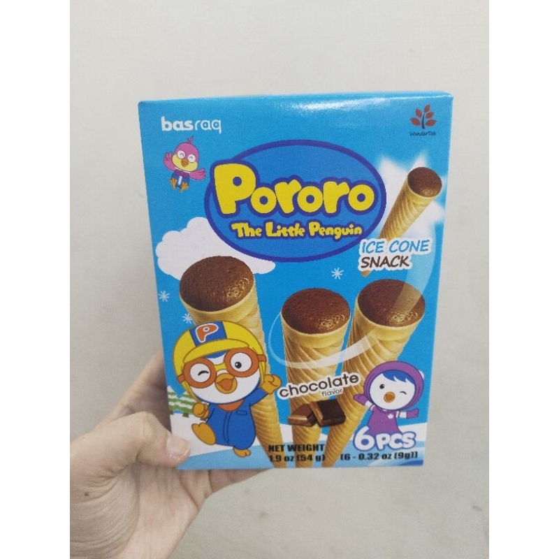 

PORORO Ice Cone Snack 54gr snack Anak rasa coklat banana stroberi