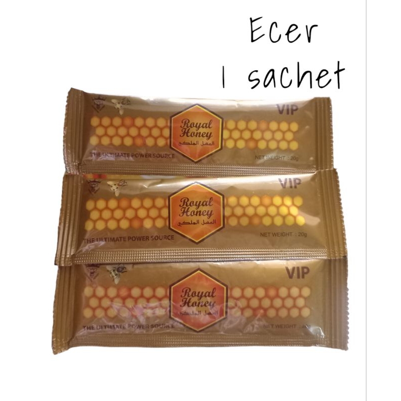 KINGDOM Royal Honey ECER 1 sachet Madu Herbal Stamina Pria