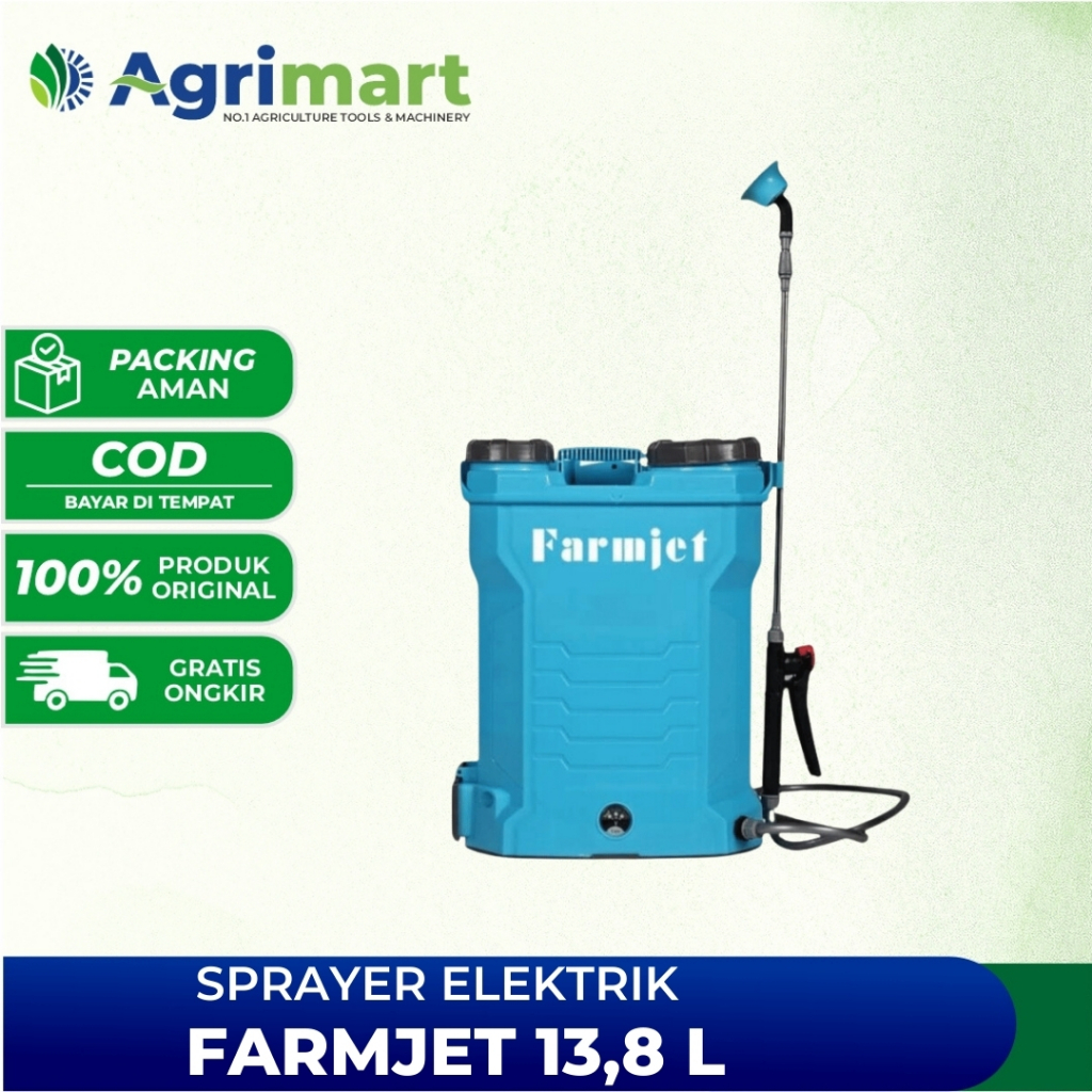 Sprayer Elektrik Farmjet 13,8 Liter Alat Semprot Hama Semprotan Tanaman