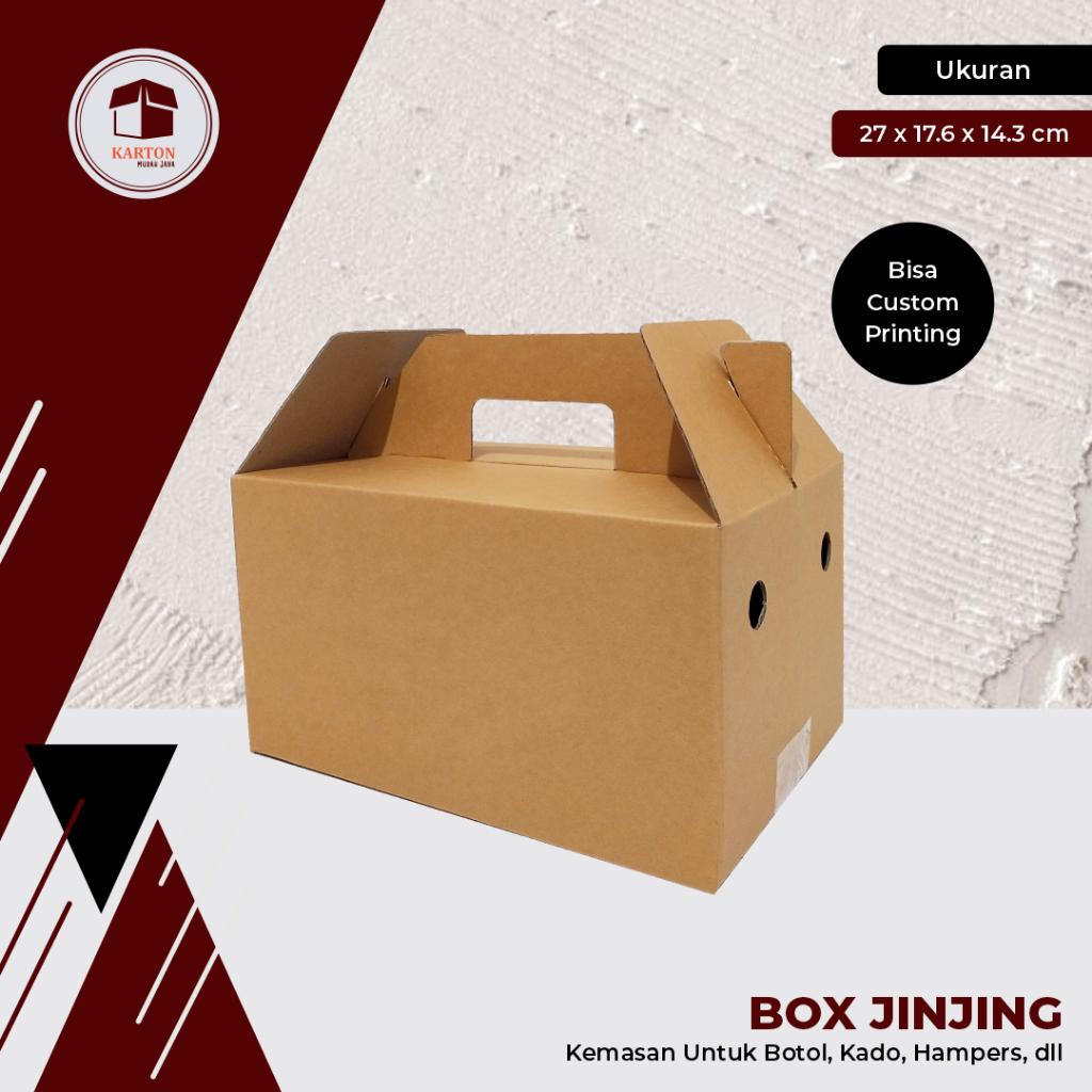 

BOX JINJING UK. 26,5 x 17,5 x 14,5 cm - Jinjing Box/jinjing/Kardus/Buah/Hampers/Parcel/