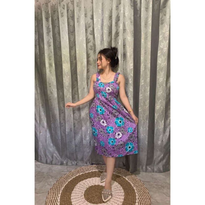 Midi Dress Jelita Kerut-Dress Kekinian-Daster Cantik-Koreaan Outfit
