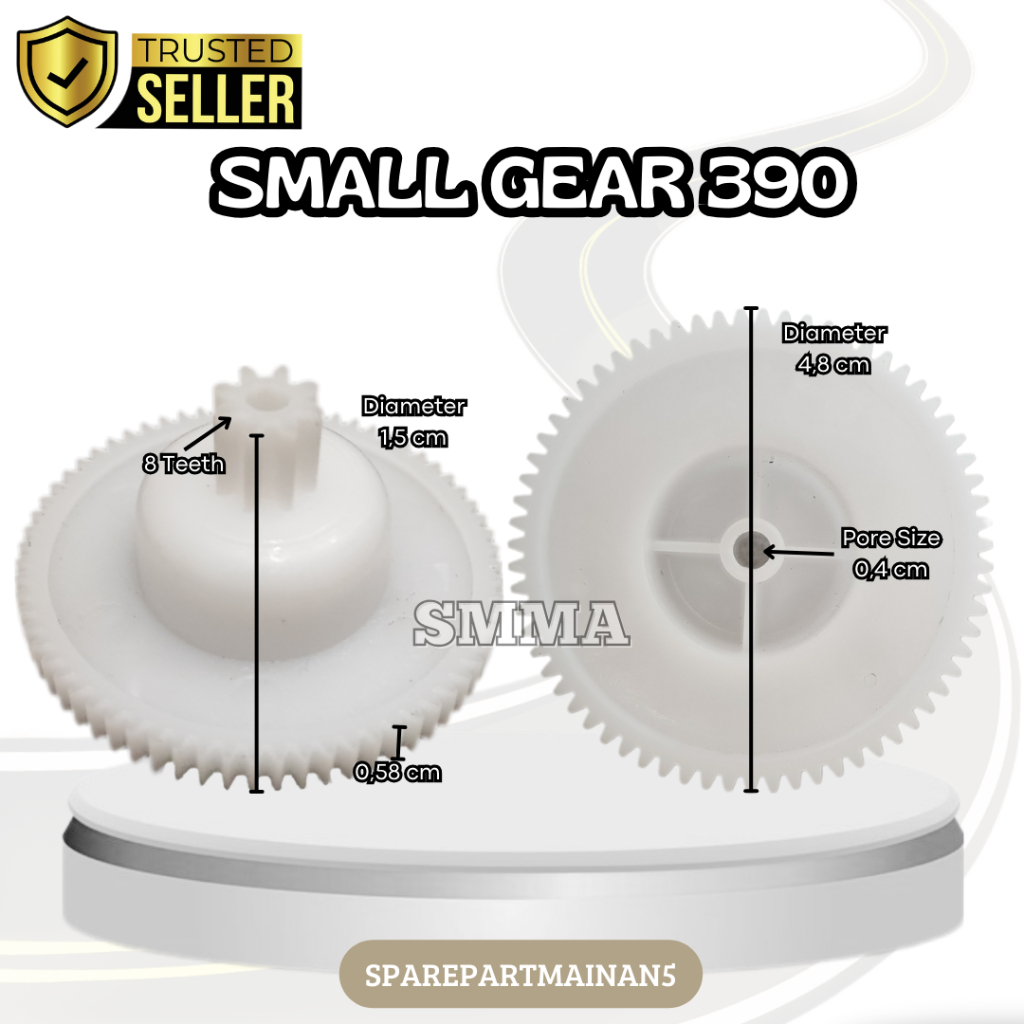 SMA5 || Gearbox 390 Type Small kembang 5 Gear Pliko / Gearbox/ motor Mobil aki mainan