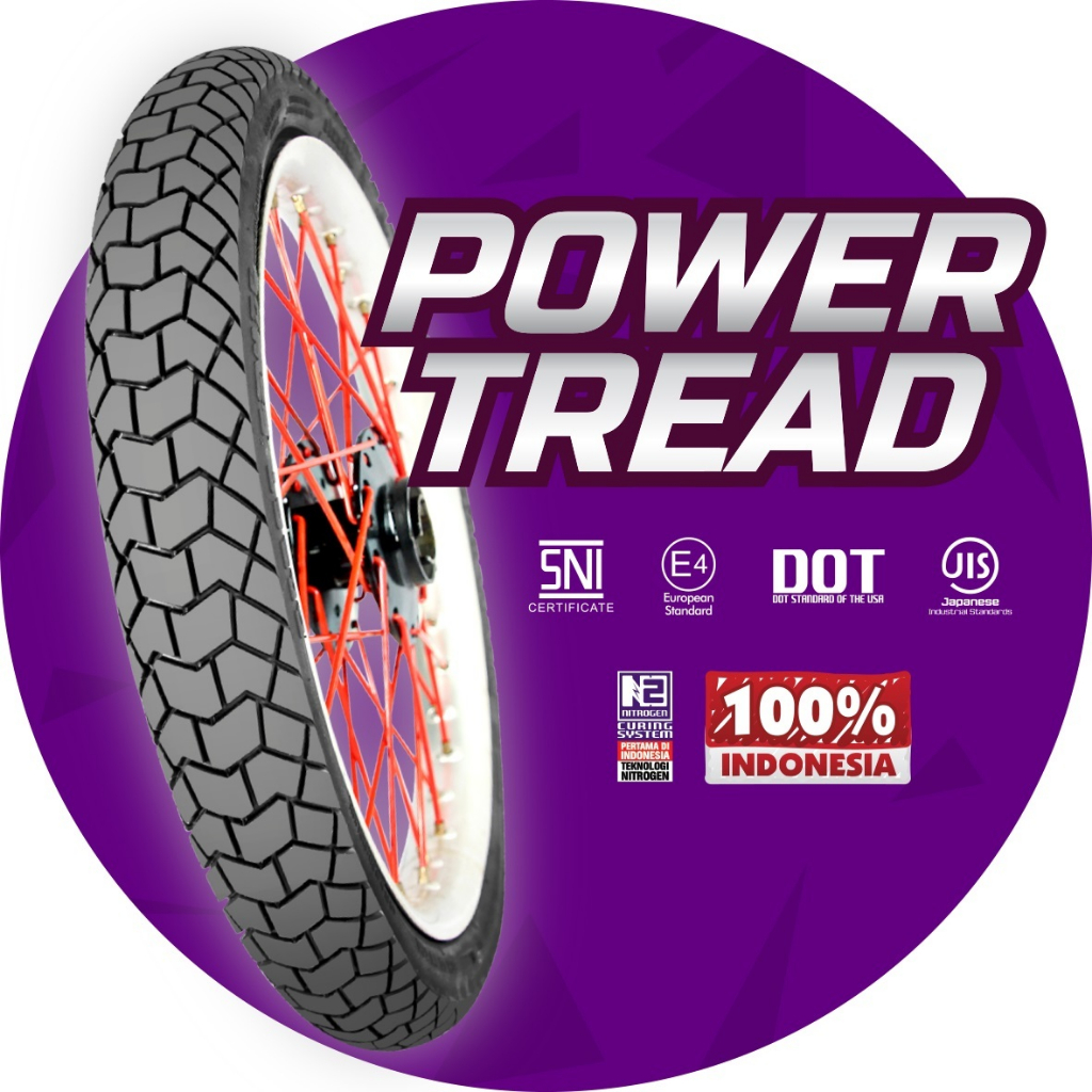 BAN LUAR MIZZLE POWER TREAD RING 17 UKURAN 225-17 250-17 275-17 300-17 BUKAN TUBLESS