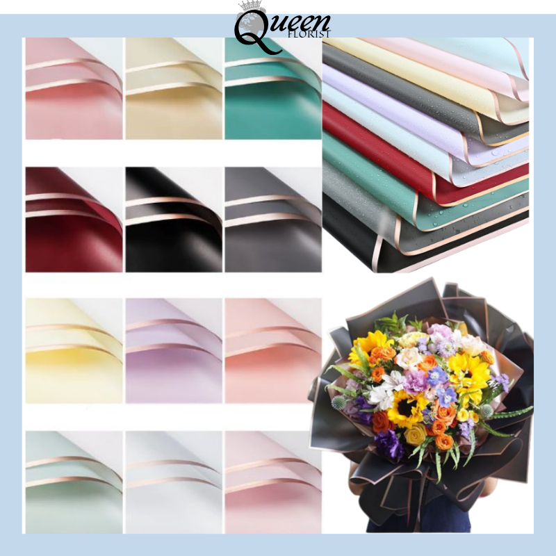 

FLOWER WRAPPING LINE COLOR CELLOPHANE WATERPROOF KERTAS BUKET PEMBUNGKUS BUNGA KB10