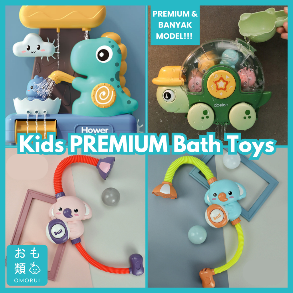 Mainan Mandi Anak Kids Baby Bathroom Bath Toys Balita Batita Premium By Omorui Model Dinosaurus Turtle Koala Shower