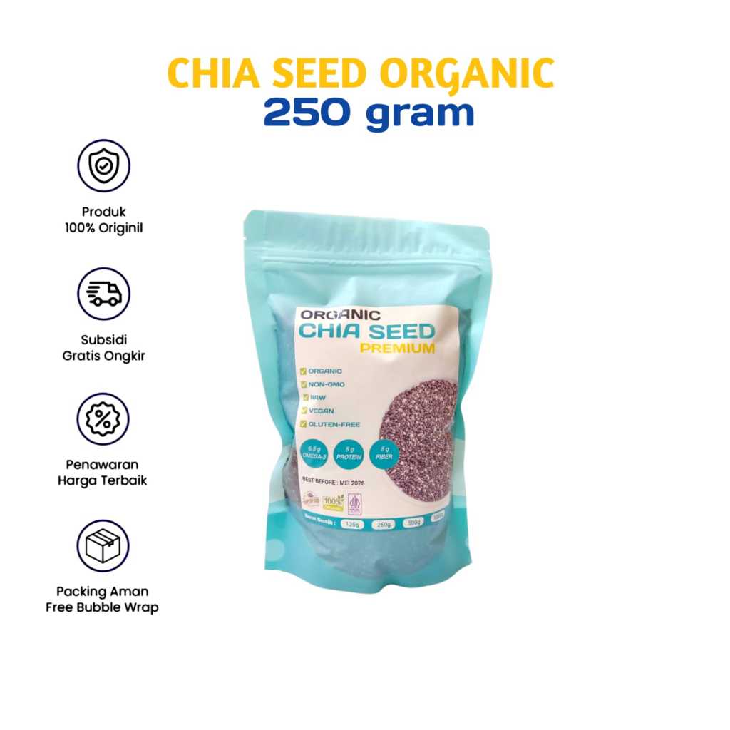 

Chia Seed Organic Premium 250gram I Biji Chia Original