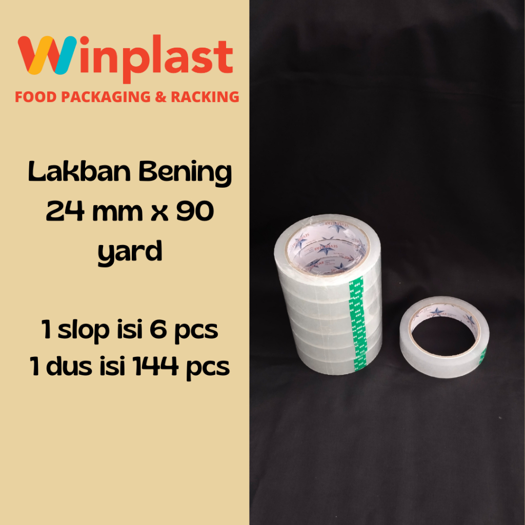 

Lakban / Isolasi / Selotip 24 mm x 90 yard