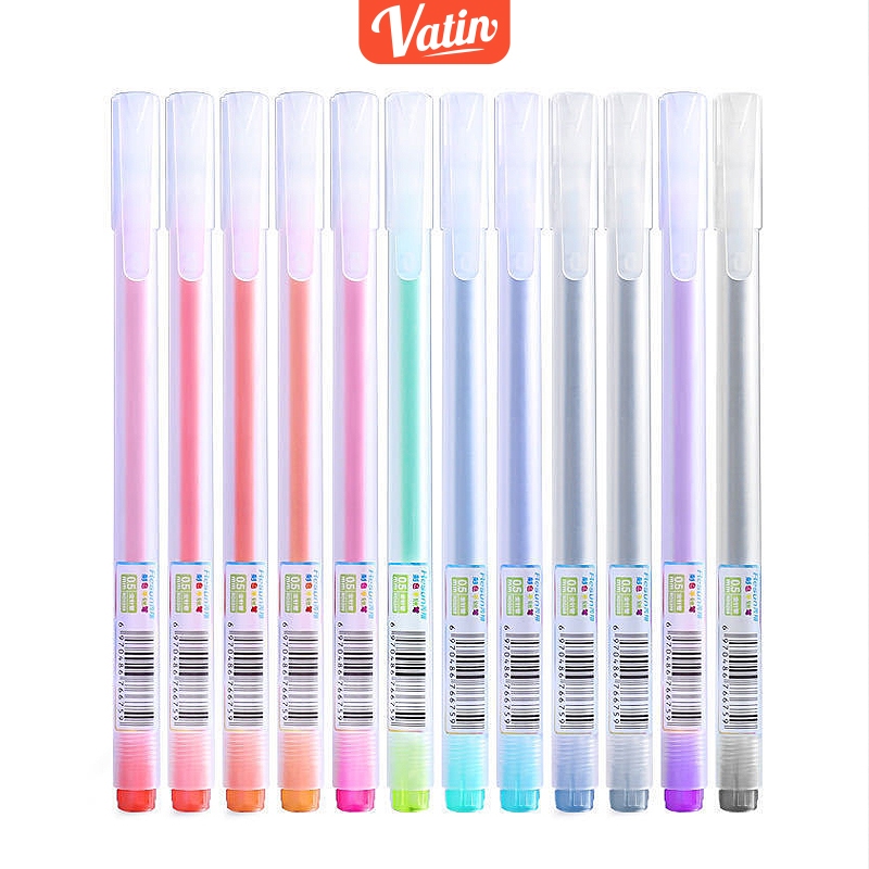 

Colorful Gel Pen/Pulpen gel 12 warna/DIY Color Gel Pen Pulpen Gel 12 Warna Cerah Needle Tip 0.5mm -Vatin_Shop