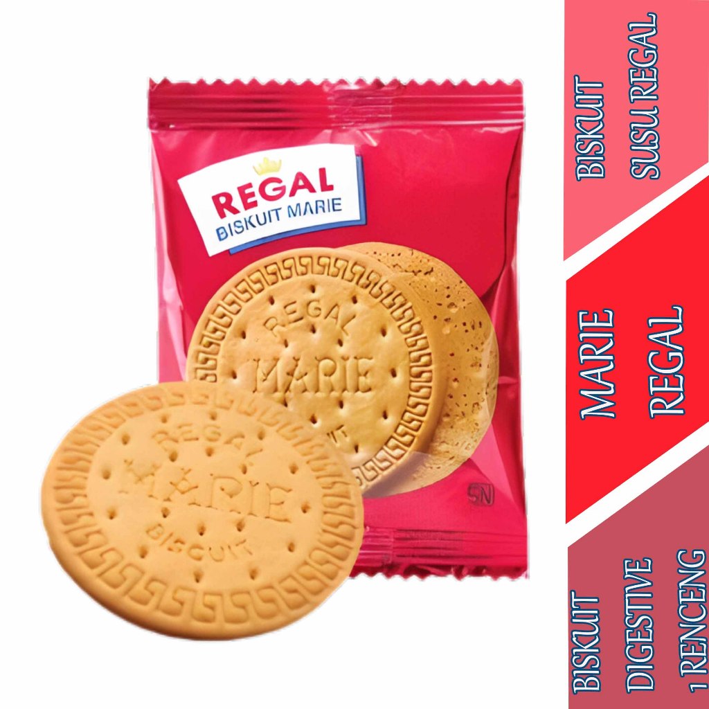 

Biskuit Marie Milk Regal - Marie Regal - Biskuit Regal Susu - 1 Renceng