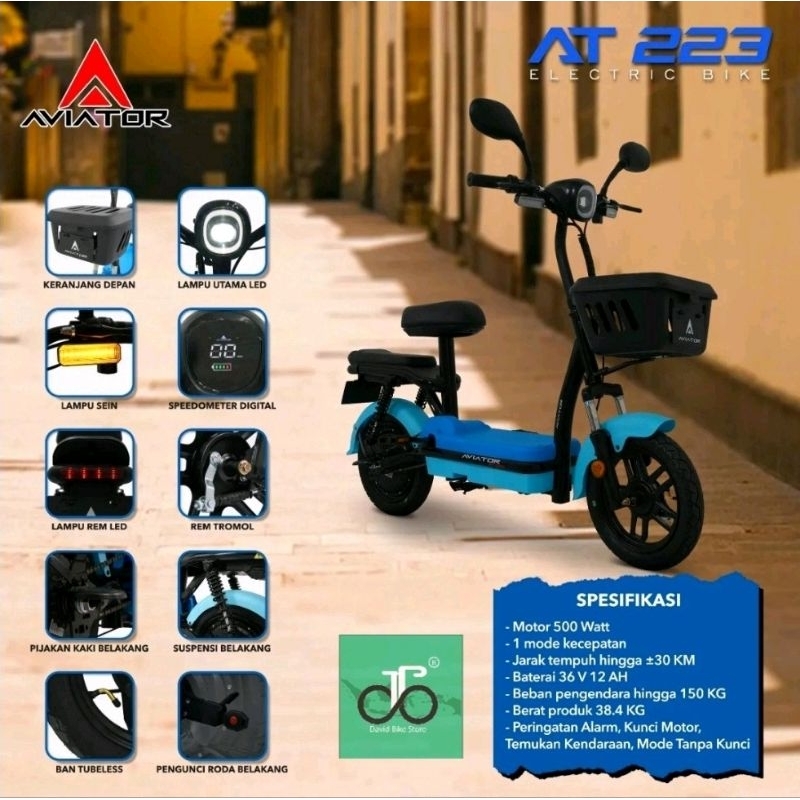 Sepeda Listrik Aviator AT 223 TERBARU (AT223)