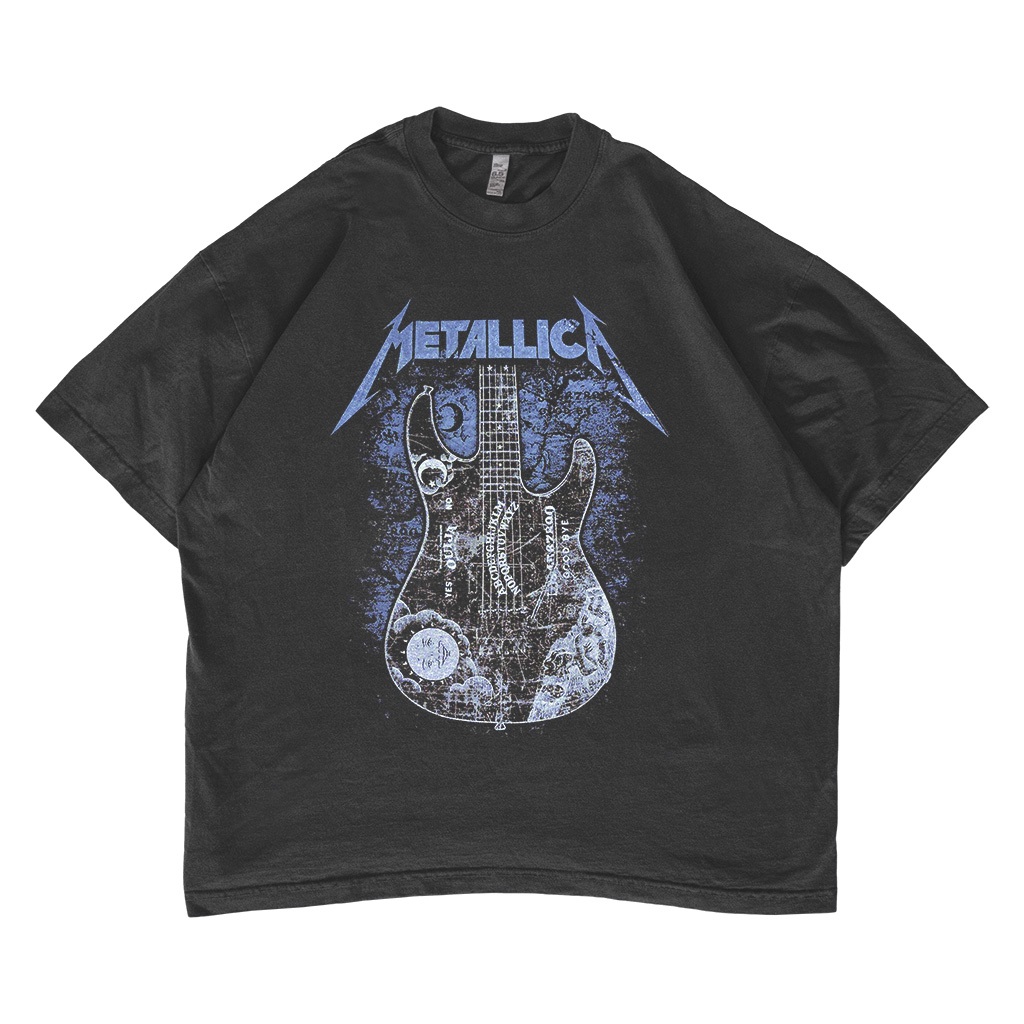 Kaos Band Metallica Ouija Guitar Oversized T-shirt Vintage
