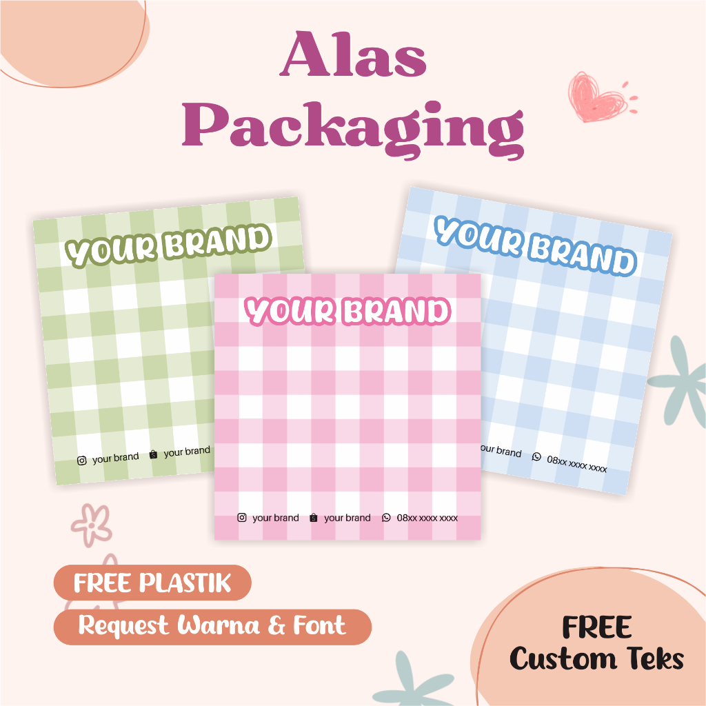 

[FREE PLASTIK] 7x7cm 8x8cm Alas Packaging Tema Gingham Tema Kotak-kotak | Alas Packaging Gelang | Alas Packaging Kalung | Alas Packaging Cincin | Alas Packaging Aksesoris