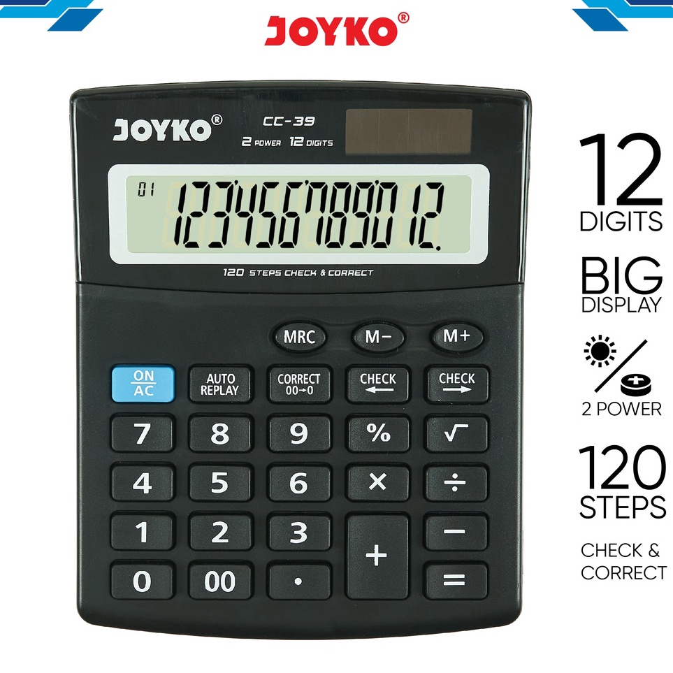 

KODE L65U Calculator Kalkulator Joyko CC39 12 Digits Check Correct