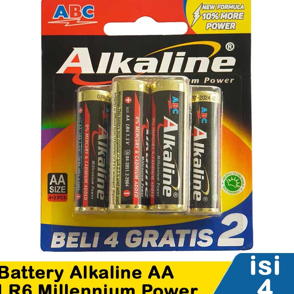 KODE R68V Alkaline Baterai AA isi 6pcs  Baterai Jam Dinding