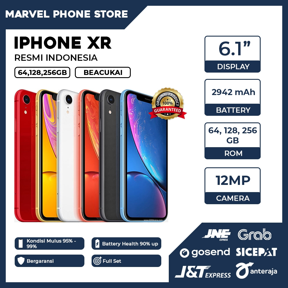 IPHONE XR 64/128/256 RESMI INDO BERGARANSI | FULLSET ORIGINAL