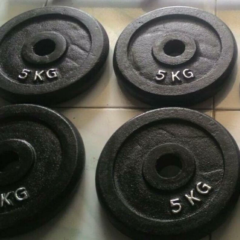 KODE Q42S Plate Barbell Dumbell 5kg Sepasang Total 1kg BAHAN BESI