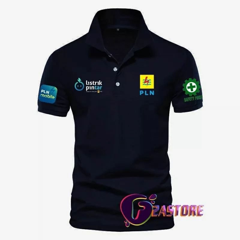 KAOS KERAH MODEL POLO-PLN MOBILE-BAJU TANGAN PENDEK