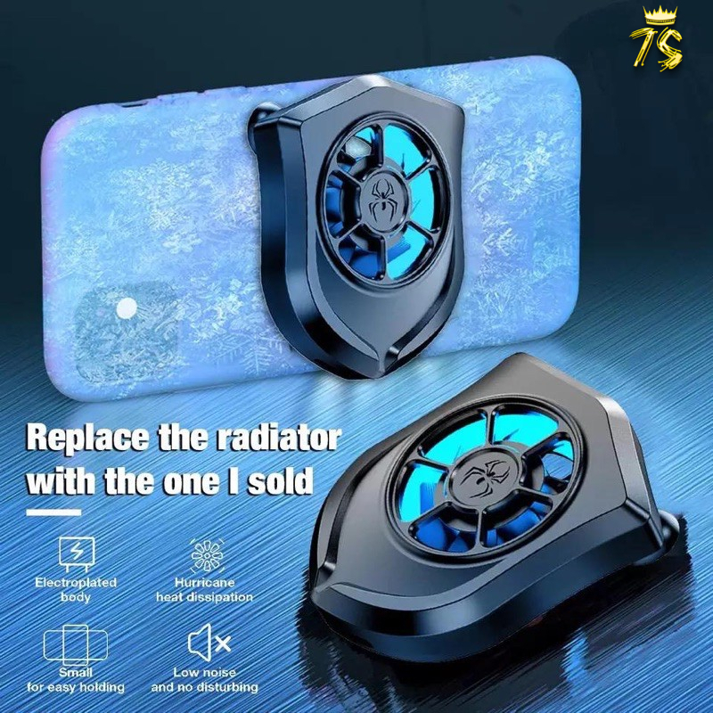 Cooling Fan HURRICANE Universal Mobile Cooling Fan Mini Phone Cooler Radiator for MLBB CODM PUBG LOK